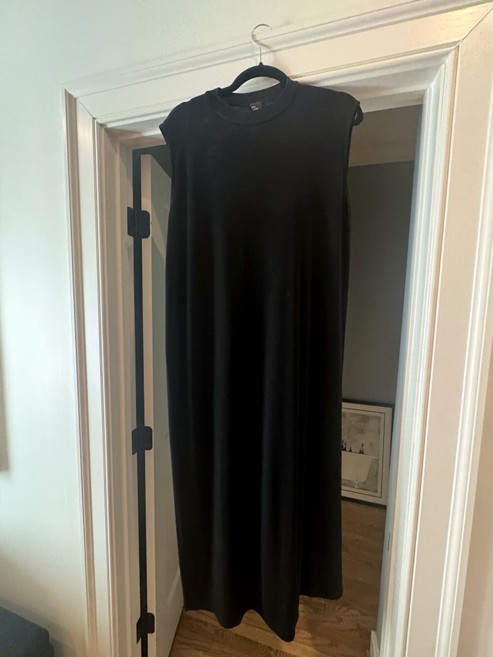 The Fisher Project Eileen Fisher Black Silk Sleeveless Maxi Dress M